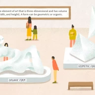 تصویری که تعریف فرم را در هنر به تصویر می کشد.