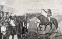اولین پرچم آرژانتین توسط ژنرال بلگرانو در 27 فوریه 1812 به ارتش انقلابی اهدا شد.