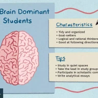 ویژگی های دانش آموزان با نیمکره چپ مغز غالب
