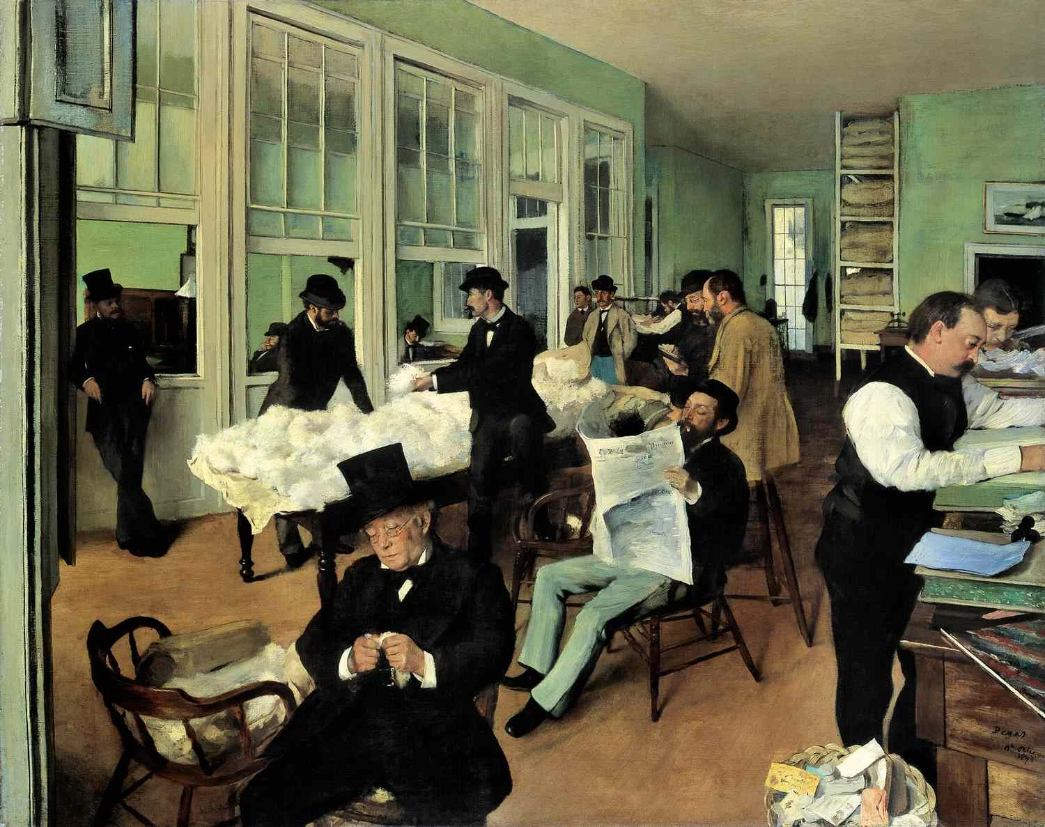 دفتر پنبه در نیواورلئان (Le Bureau de coton à La Nouvelle-Orléans)، ۱۸۷۳