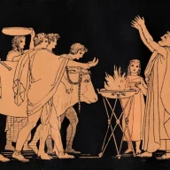 ادیسه در «اودیسه» هومر، گاو نر را برای پوزیدون قربانی می کند.