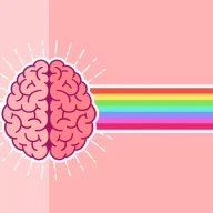 تصویر مغز با رنگ‌های روشن