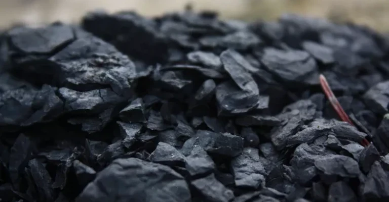 نمای نزدیک از زغال سنگ
