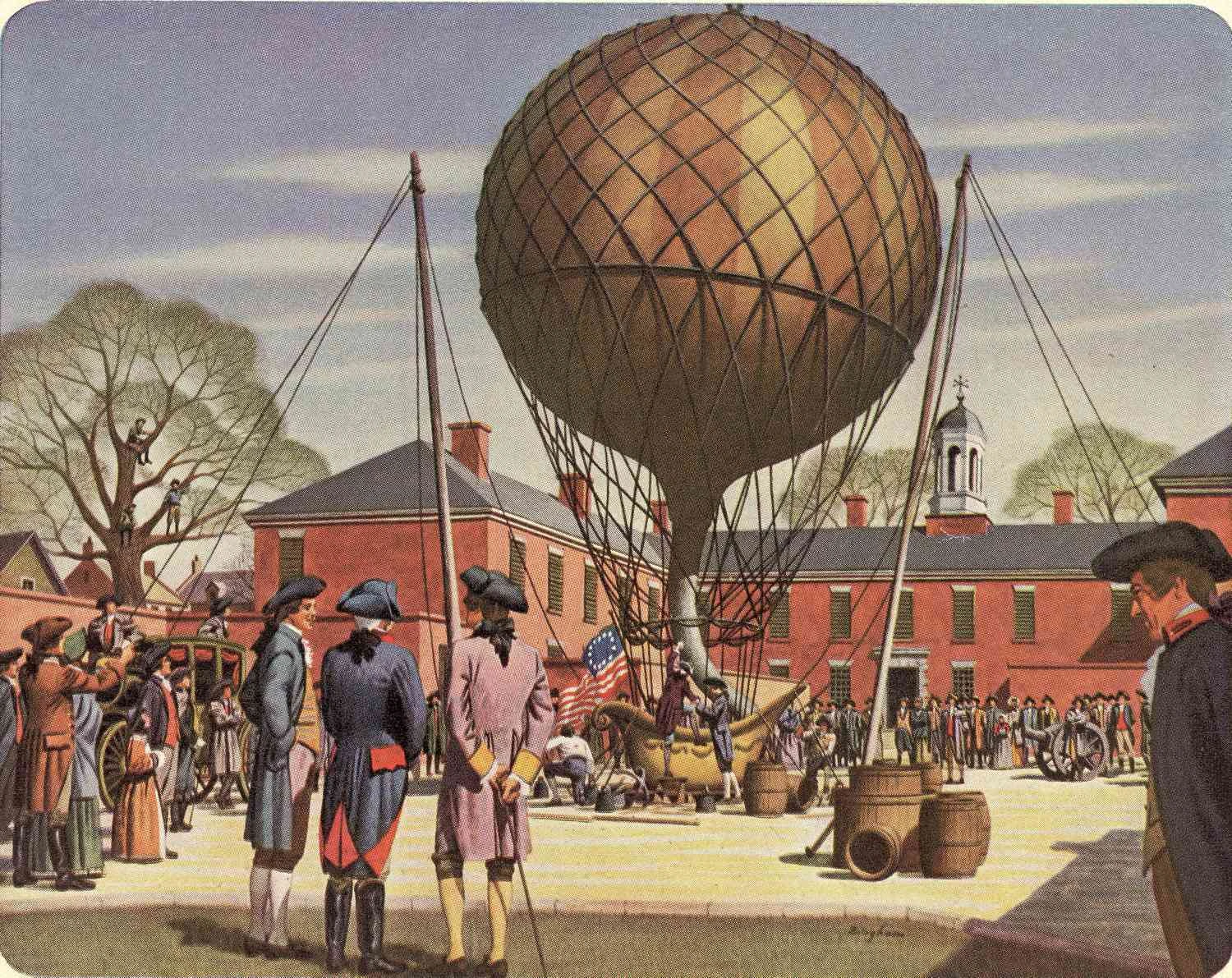 اولین پرواز بالن هوای گرم آمریکایی