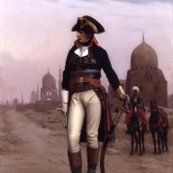 ژان لئون ژروم (فرانسوی، 1824-1904). ناپلئون در مصر، حدود 1867-68. رنگ روغن روی بوم.