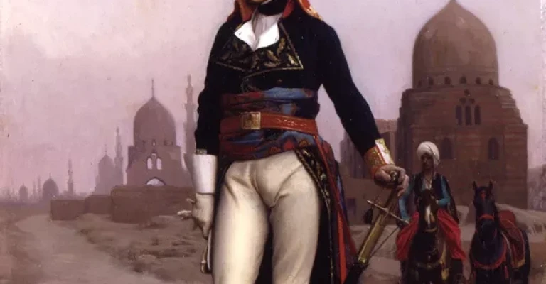 ژان لئون ژروم (فرانسوی، 1824-1904). ناپلئون در مصر، حدود 1867-68. رنگ روغن روی بوم.